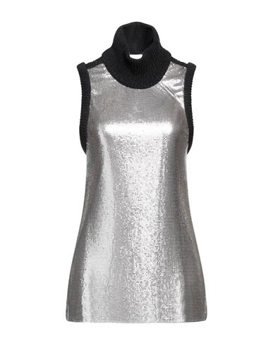 Christopher Kane Woman Top Silver Size 8 Aluminum, Glass