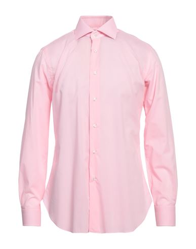 Barba Napoli Man Shirt Pink Size 17 Cotton