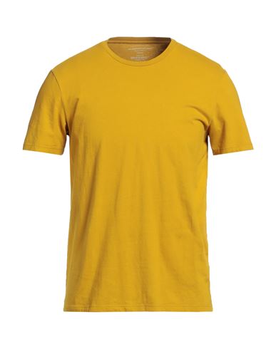 Shop Majestic Filatures Man T-shirt Ocher Size M Organic Cotton, Recycled Cotton In Yellow