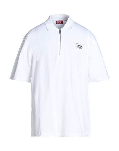 Shop Diesel T-vor-od Man Polo Shirt White Size Xl Cotton