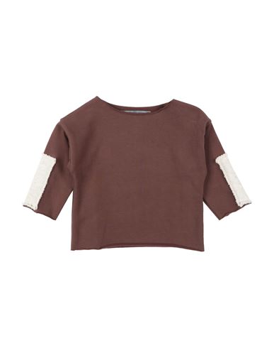 Minimu' Babies'  Newborn Girl T-shirt Dark Brown Size 3 Cotton, Elastane
