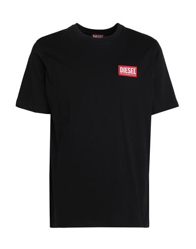 Shop Diesel T-just-nlabel Man T-shirt Black Size M Cotton