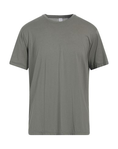 Shop Aspesi Man T-shirt Military Green Size Xl Bamboo Fiber, Cotton