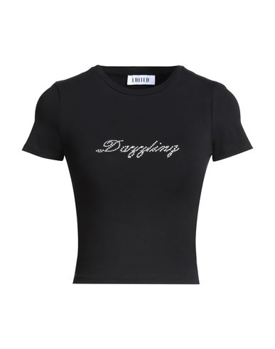 Edited Jolena T-shirt Woman T-shirt Black Size 10 Organic Cotton, Elastane