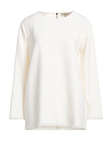 Antonelli Woman Top Cream Size 10 Virgin Wool, Polyamide, Elastane In White