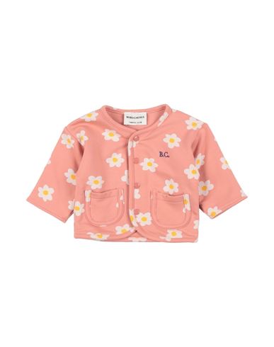 Bobo Choses Salmon Pink Flower-print Logo Stretch-organic-cotton Jacket 12-24 Months In Pink