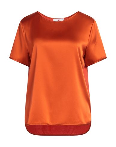 Herzensangelegenheit Woman Top Orange Size 4 Silk, Elastane