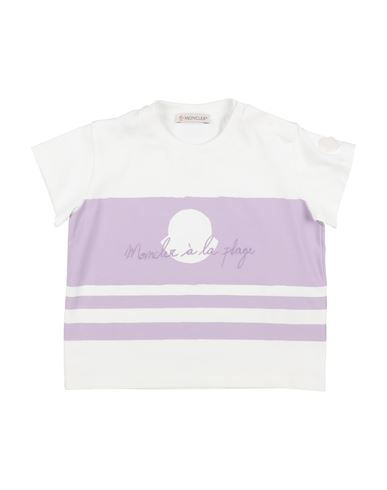 Shop Moncler Newborn Girl T-shirt Lilac Size 3 Cotton, Elastane In Purple