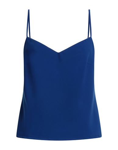 Clips Woman Top Blue Size 8 Polyester, Elastane