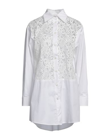 Shirtaporter Woman Shirt White Size 6 Cotton, Viscose, Polyamide