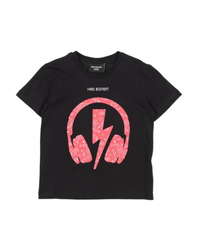 Shop Neil Barrett Toddler Boy T-shirt Black Size 6 Cotton