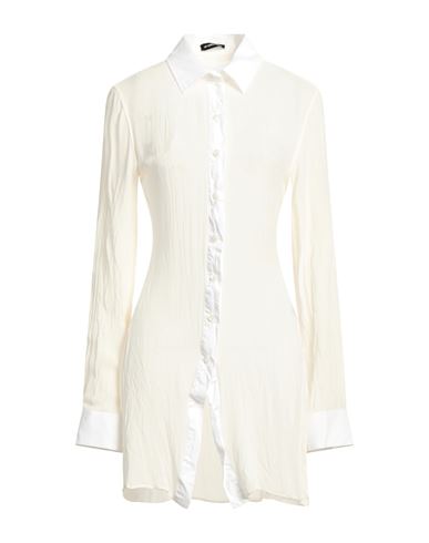 Ann Demeulemeester Woman Shirt White Size 6 Silk, Cotton