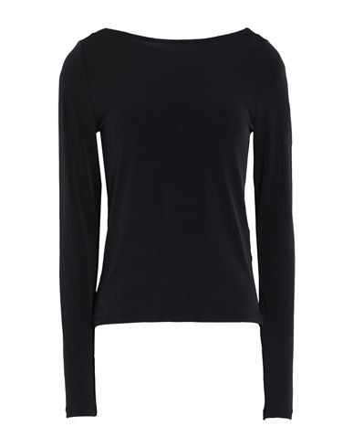Vero Moda Woman T-shirt Black Size L Recycled Polyester, Polyester, Elastane