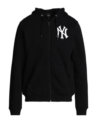 47 '47 Felpa Imprint Burnside Pullover Hood New York Yankees Male Sweatshirt Midnight Blue Size M Cotton, Polyester