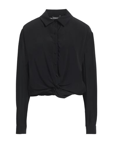 EMPORIO ARMANI EMPORIO ARMANI WOMAN SHIRT BLACK SIZE 12 VISCOSE 