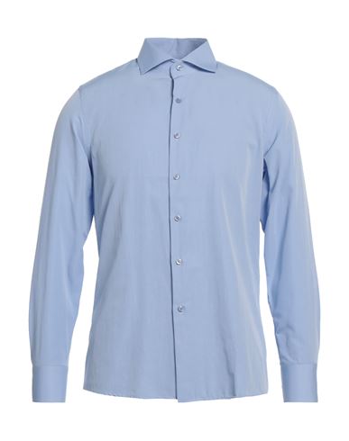 Egon Von Furstenberg Man Shirt Light Blue Size 17 Cotton