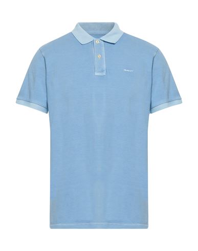 Gant Man Polo Shirt Sky Blue Size S Cotton