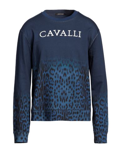 Roberto Cavalli Man Sweatshirt Navy Blue Size Xxl Cotton
