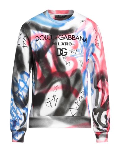 Dolce & Gabbana Man Sweatshirt White Size 44 Cotton, Viscose, Polyester