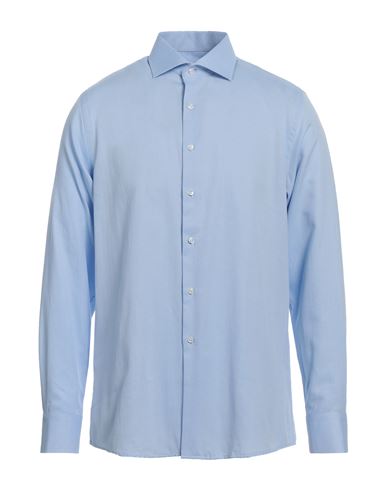 Egon Von Furstenberg Man Shirt Light Blue Size 17 Cotton