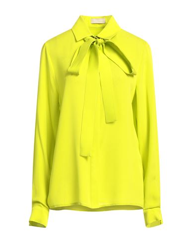 Elie Saab Woman Shirt Acid Green Size 10 Silk