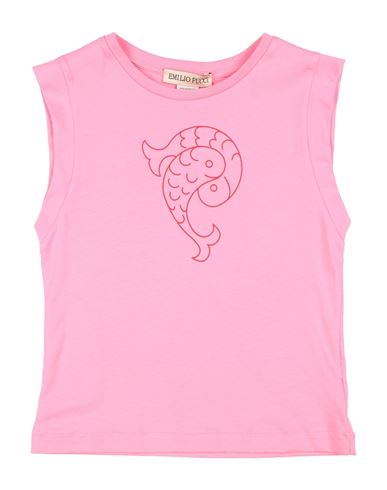 Pucci Toddler Girl T-shirt Pink Size 6 Cotton In Pink