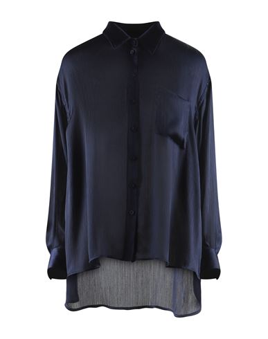 Emporio Armani Woman Shirt Blue Size 14 Polyester