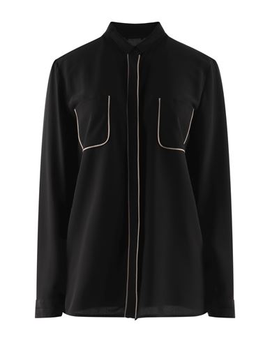 Emporio Armani Woman Shirt Black Size 8 Silk, Polyester
