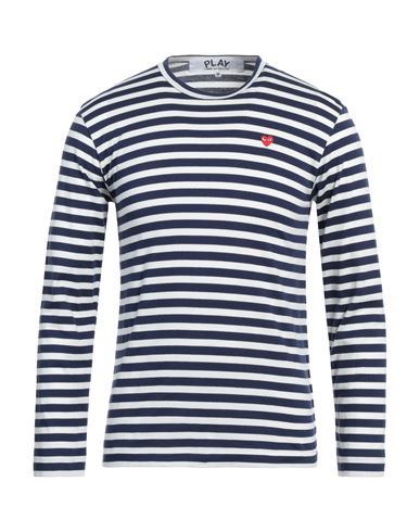 Shop Comme Des Garçons Play Man T-shirt Midnight Blue Size Xl Cotton