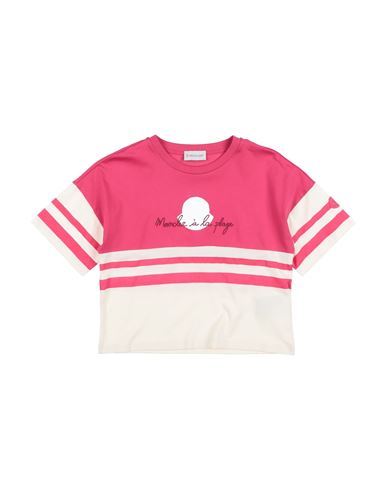 Shop Moncler Toddler Girl T-shirt Magenta Size 6 Cotton