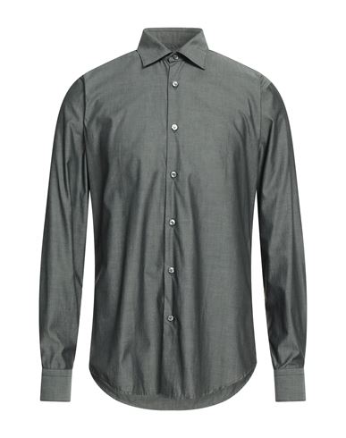Pal Zileri Man Shirt Lead Size 16 Cotton In Grey