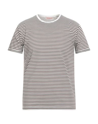 Gabardine Man T-shirt Dark Brown Size Xxl Cotton In Brown
