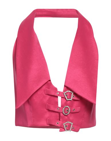 Matilde Couture Woman Top Fuchsia Size 8 Polyester, Elastane, Nylon In Pink