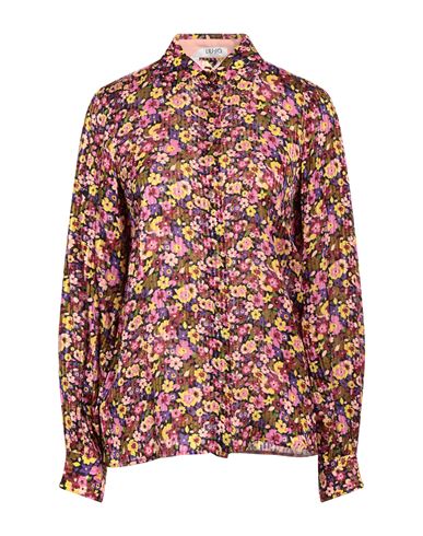 Liu •jo Woman Shirt Fuchsia Size 6 Viscose, Metal In Pink