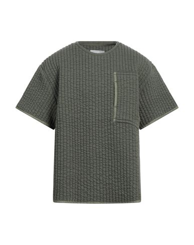 Jil Sander Man T-shirt Military Green Size S Cotton, Polyester, Polyamide, Elastane