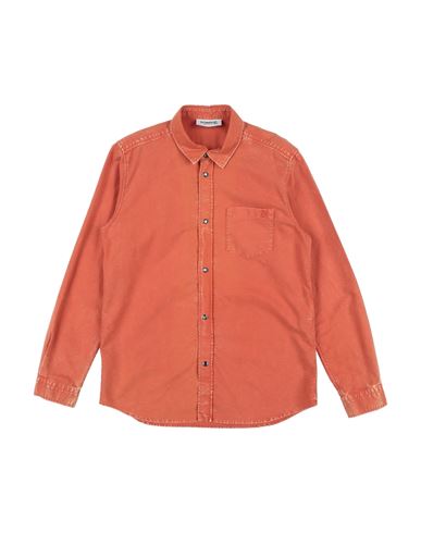 Shop Dondup Toddler Boy Shirt Rust Size 4 Cotton In Red