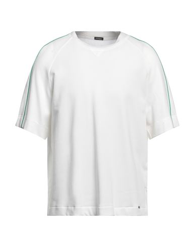 Kiton Man T-shirt Ivory Size 38 Cotton, Polyester, Cashmere In White
