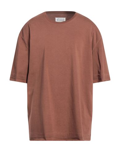 Maison Margiela Man T-shirt Brown Size Xl Cotton