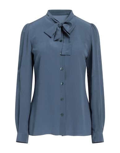 Dolce & Gabbana Woman Shirt Slate Blue Size 8 Silk
