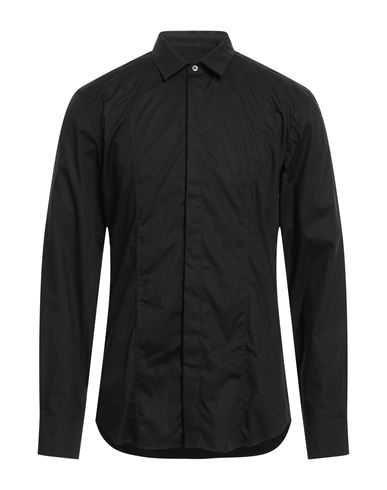Dondup Man Shirt Black Size Xl Cotton, Elastane