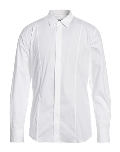 Dondup Man Shirt White Size Xl Cotton, Elastane