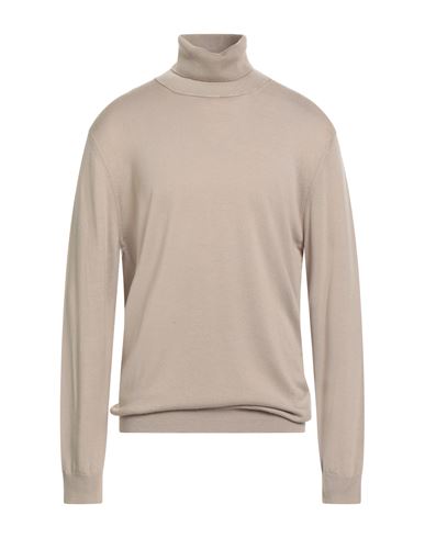 Dondup Man Turtleneck Beige Size 44 Wool