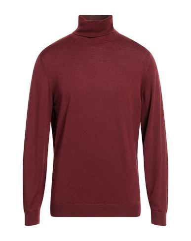 Dondup Man Turtleneck Burgundy Size 44 Wool