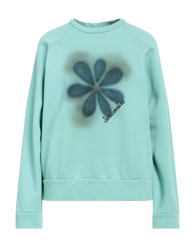 Semicouture Woman Sweatshirt Sky Blue Size Xs Cotton, Polyester