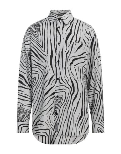 Versace Man Shirt Black Size 17 Cotton, Polyester