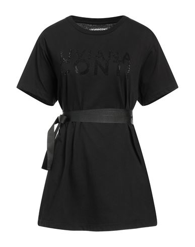 Liviana Conti Woman T-shirt Black Size M Cotton