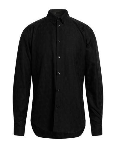 Versace Man Shirt Black Size 17 Cotton