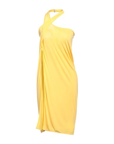 Shop Jacquemus Woman Midi Dress Yellow Size M Cupro, Elastane