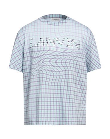 Lanvin Man T-shirt Sky Blue Size Xl Cotton, Polyester