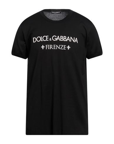 Dolce & Gabbana Man T-shirt Black Size 46 Cotton